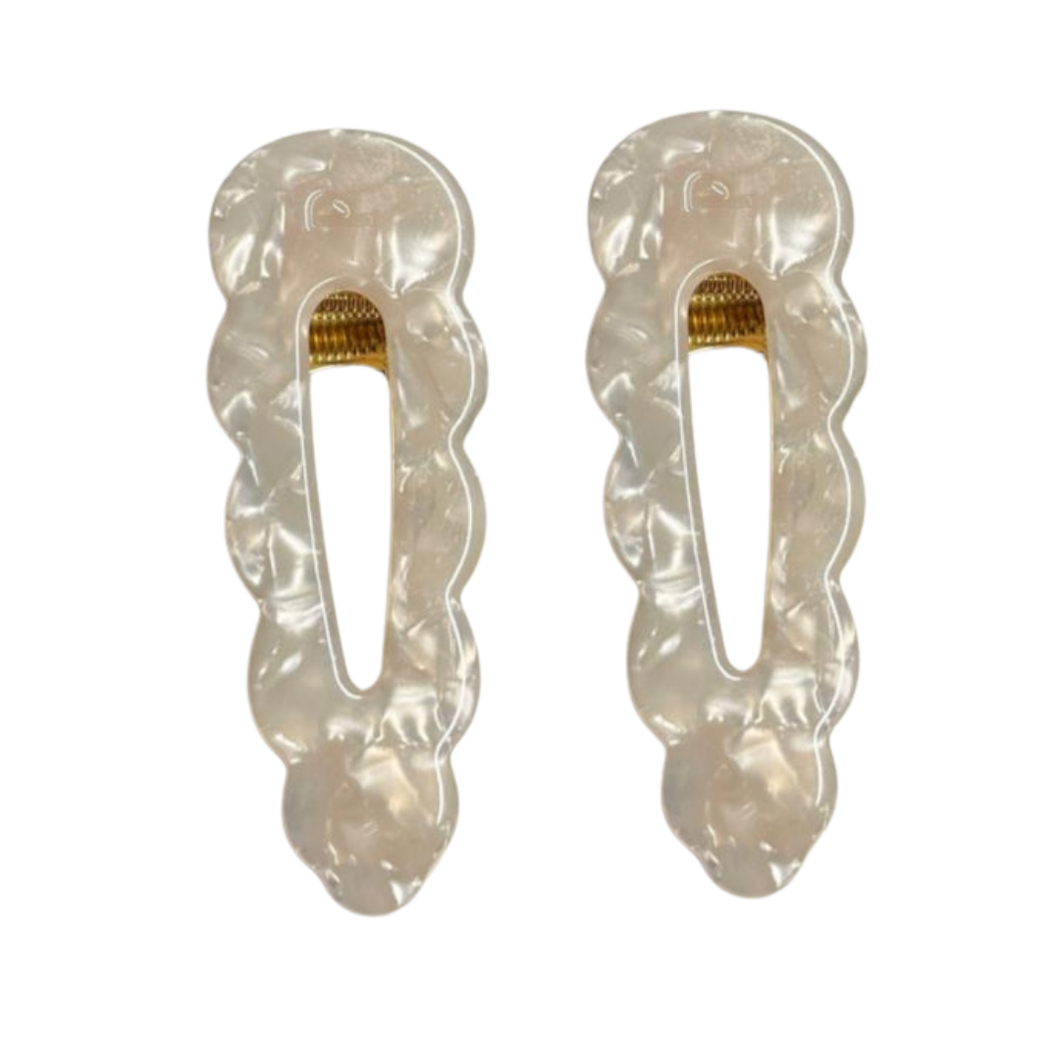 Barrettes Signature - Nacre