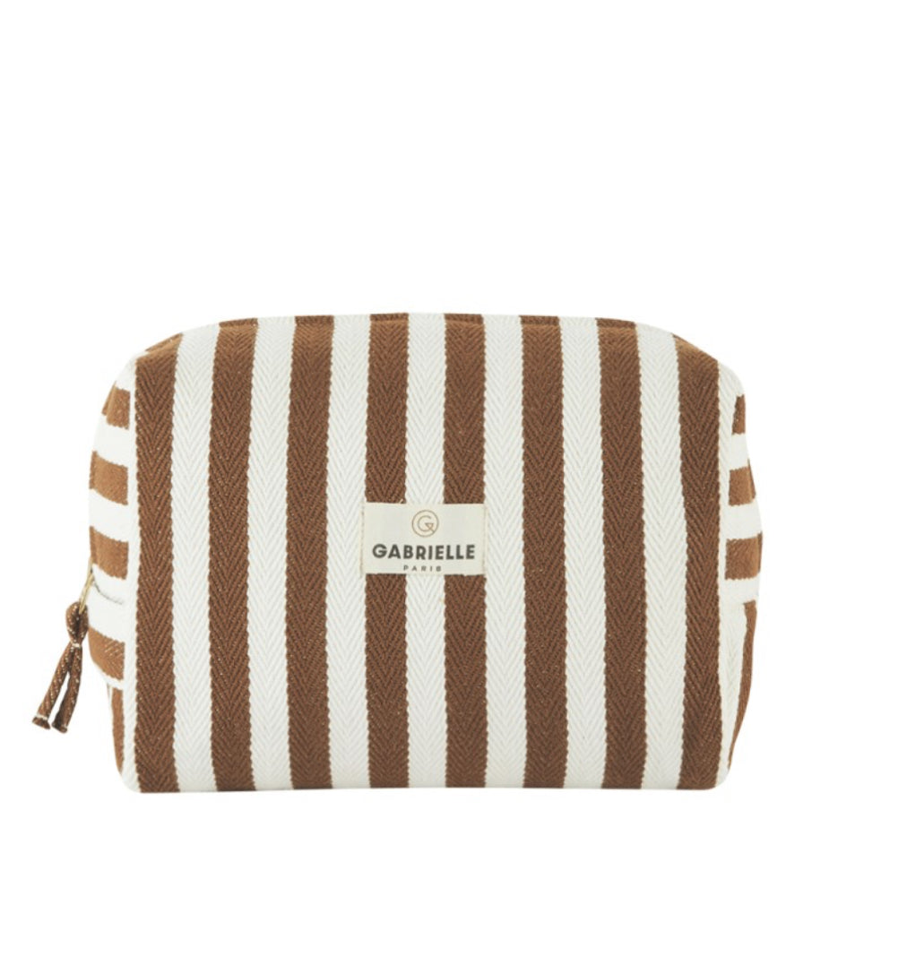 Trousse de toilette - Rayure Moka